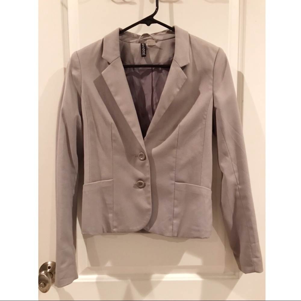H&M Light Gray Divided Brand Blazer